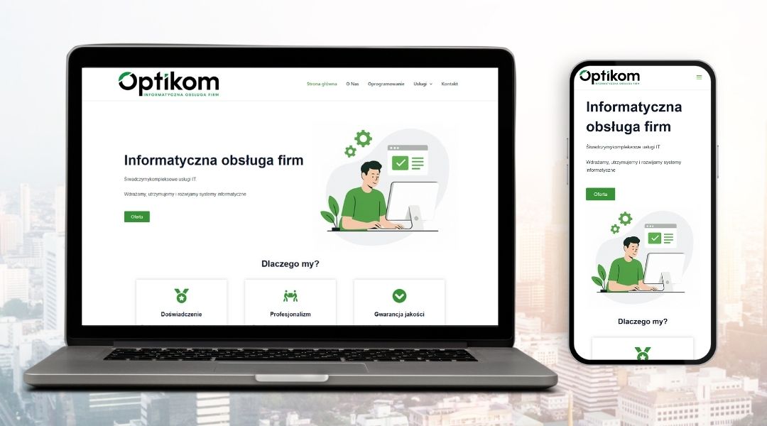 Strona www Optikom Rzeszów